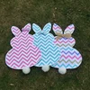 Personalized Chevron Bunny Tail Easter Garden Flags