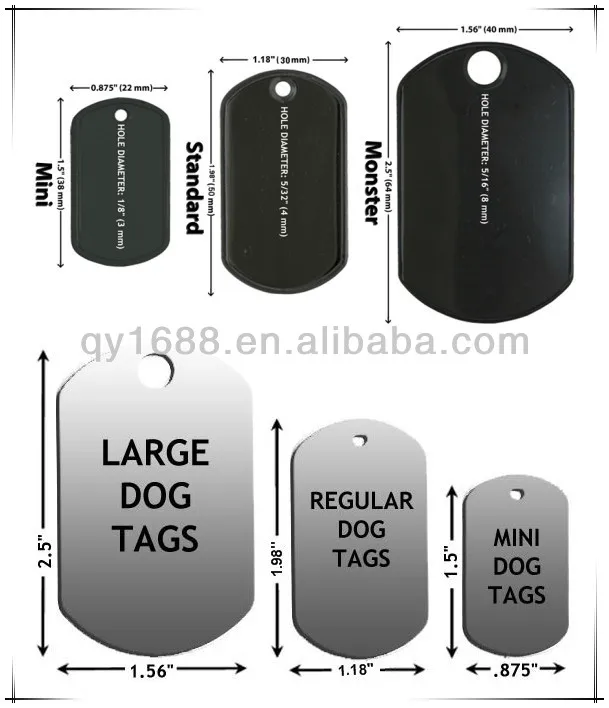 Dog Tag Dimensions Mm