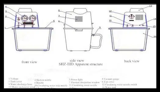 Mini Vacuum Suction / Water Aspirator / Vacuum Oven Vacuum Pump Used For Small Rotary Evaporator