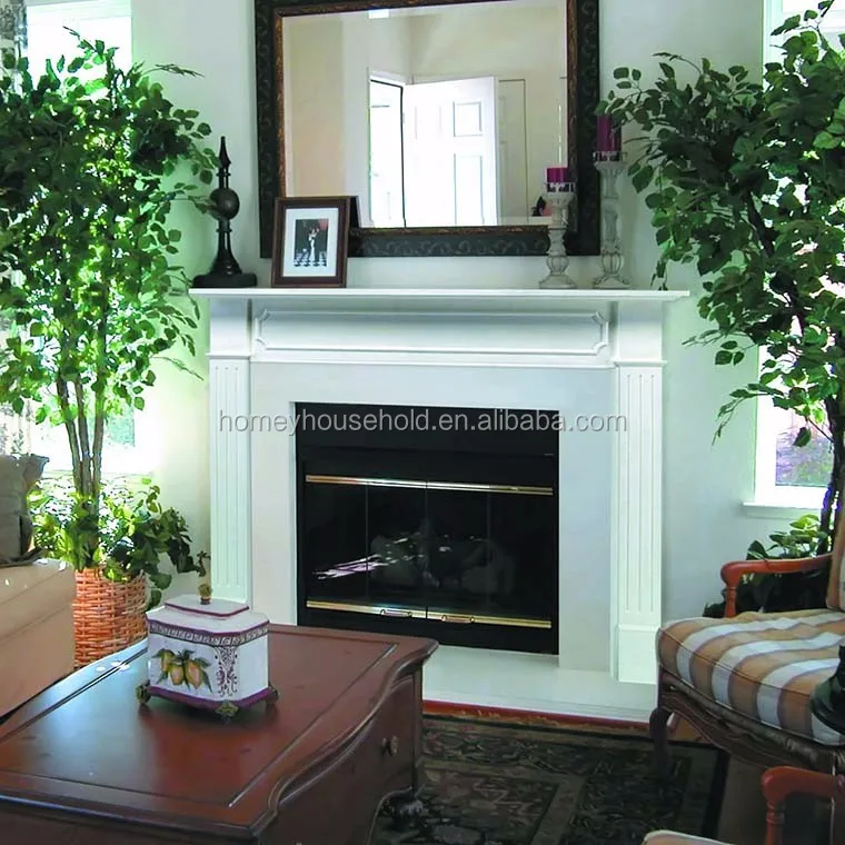 Antique Shabby Chic Wood Hallway Decorative Fireplaces Mantels