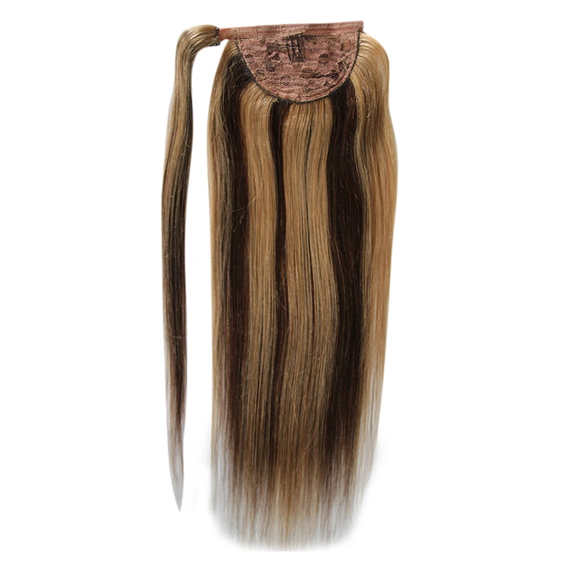 

14 16" 18" 20" 22" 24" Wrap Around Clip In Ponytail Human Hair Extensions Clip in Human Hair Pieces