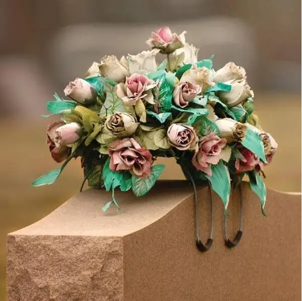 Grave Decoration Cemetery Flowers Headstone Saddle Buy Wire