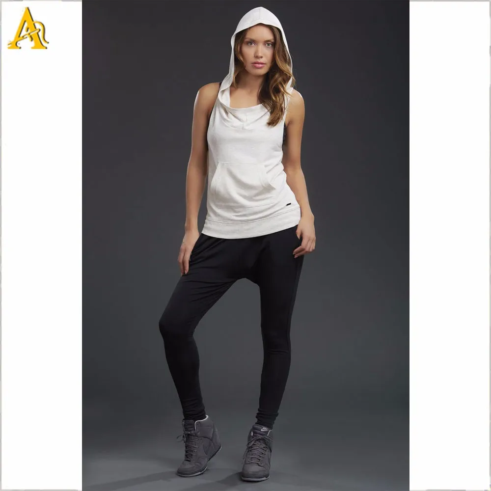 Wholesale Women Sportswear Hooded Tank Top Women Lightweight Sleeveless Hoodie Buy Tank Top