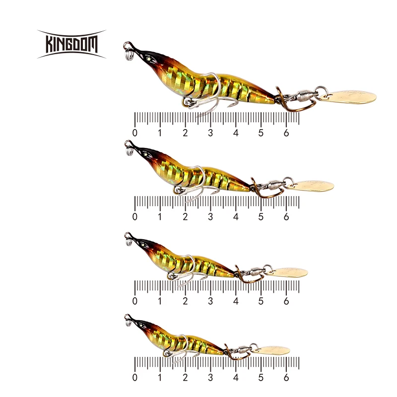 

shrimp sinking high quality metal lure shrimp lure, 4 color available