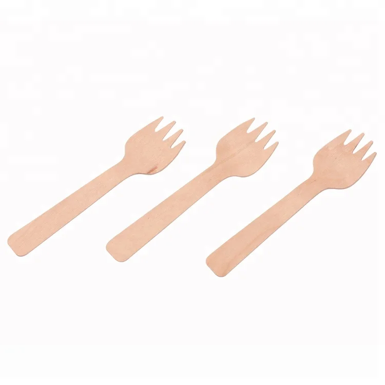 

Disposable Miniature Sporks For Dessert 100pcs/pack, Natural color