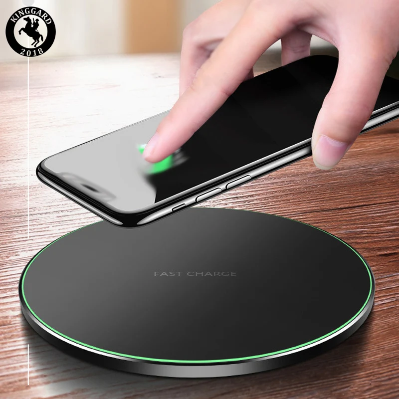 

10w wireless telephone charger for cellphone, Black/white/black/silver