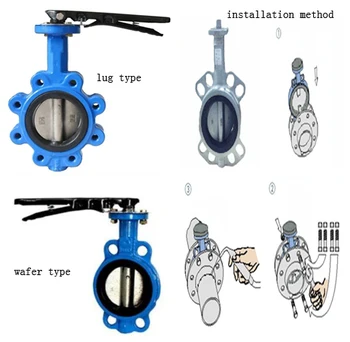 Cast Iron Dn200 Cast Iron Wafer Type Butterfly Valve - Buy ...