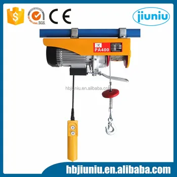 1000kg Mini Electric Wire Rope Hoist With Upper Limit Switch - Buy Wire ...