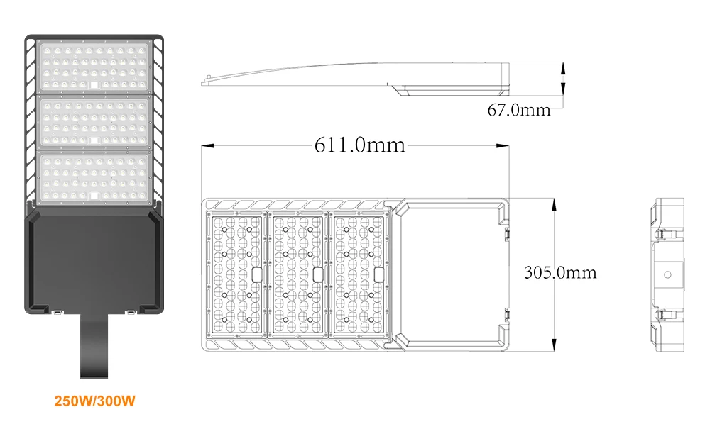 China factory 300w solar led street light with 7 pin nema connector - ANKUX.COM