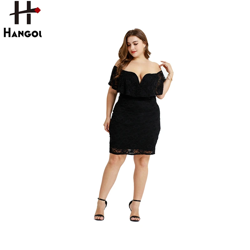 

Fast supply speed oversized elegant formal dresses for plus size women, Black