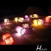 Mixed Color Square Chinese Paper String Lights 10L Fairy String Lanterns HNL074