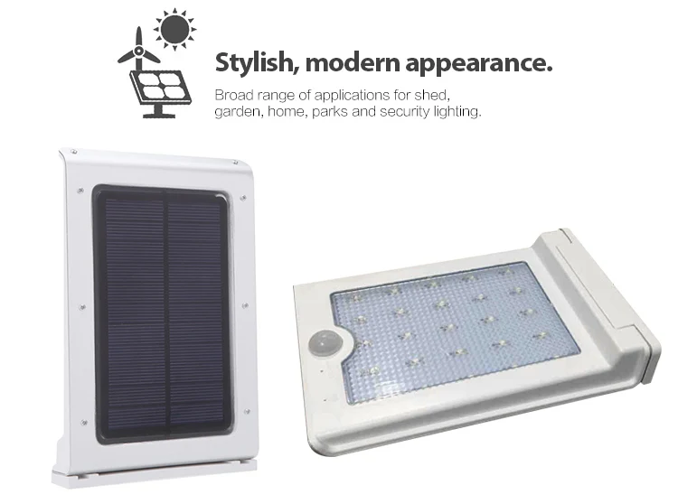 Newest design outdoor motion waterproof off grid 12v solar sensor wall light