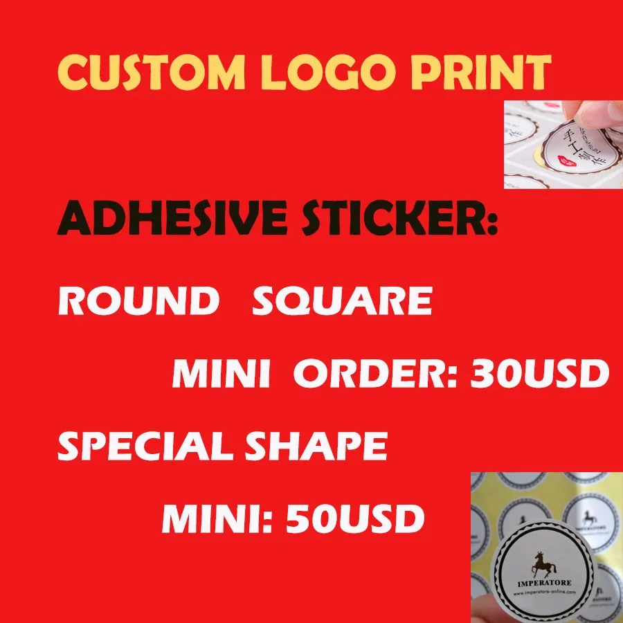 Small Quantity Logo Print Label Adhesive Sticker Buy Small Quantity