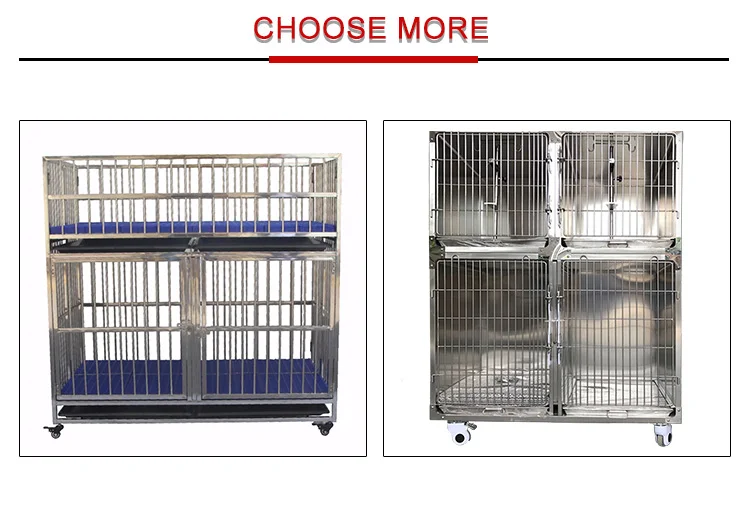 Heavy Duty Kennel Pet Cage House Large Dog Crate with Trays and Wheels