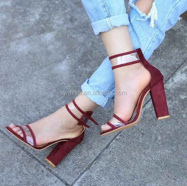 

MY-023 Fashion womens sexy Suede leather High Heel Sandals ladies summer shoes sandals wholesale, Blue , black , pink , wine red