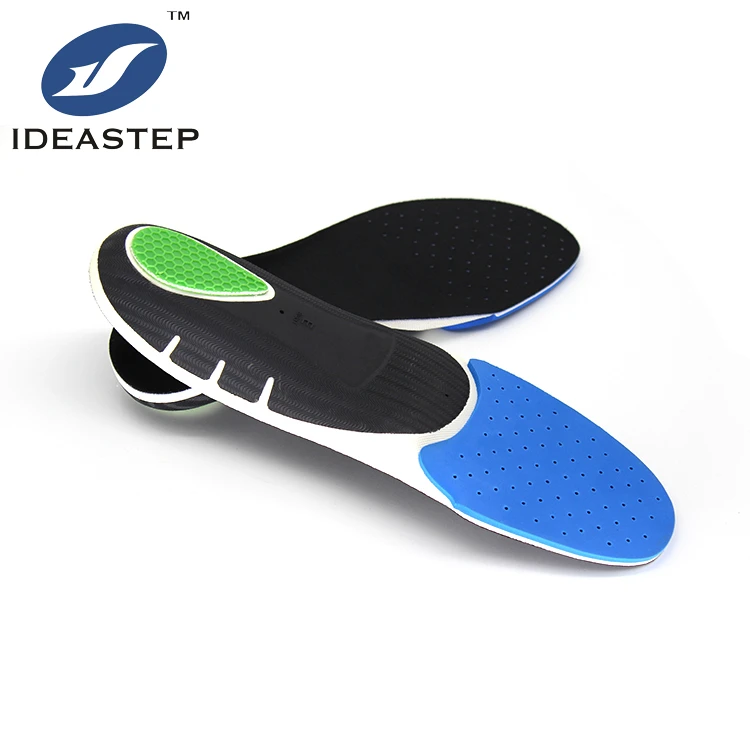 

Breathable shock absorber insole medical care shoe pad, Black+blue