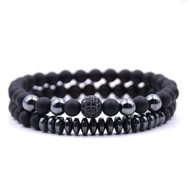 

Most Popular Products 2pcs Natural Stone Beads Bracelet Mens Stone Bracelet Competitive Price