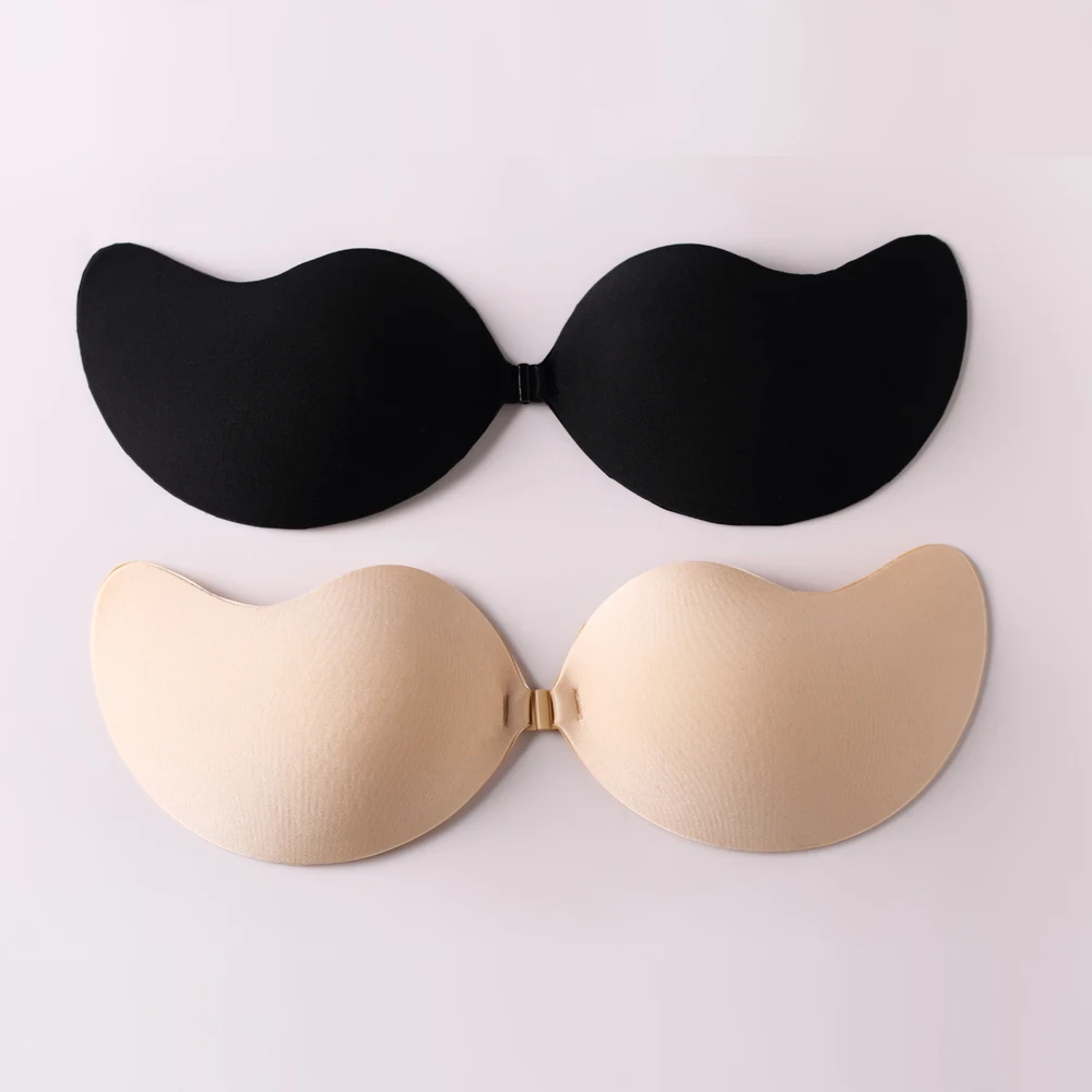 

Push up A/B/C/D/E/F sizes Silicone invisible adhesive Backless Strapless Reusable Bra, As pictures show