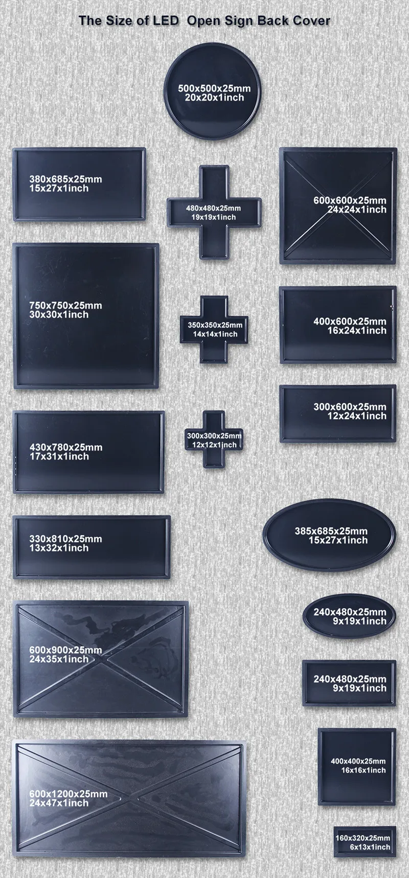 Hidly 16*16 Inch LED Open Sign Acrylic High Quality &Super BrightLight Advertising Display Gold Supplier