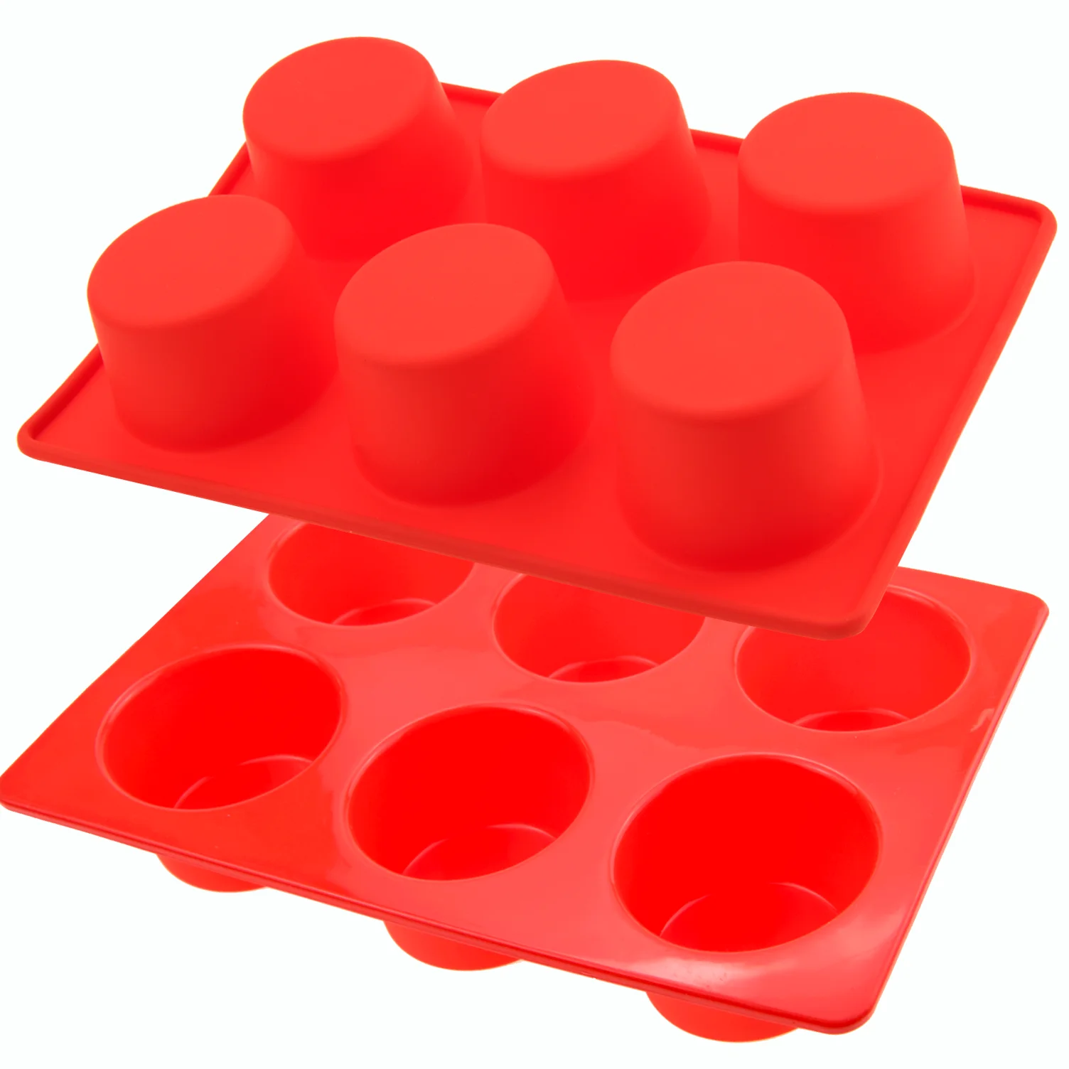 Silicone Muffin & Cupcake Baking Pan,Bakeware,Non Stick & Quick Release Coating Baking Cups,Cake