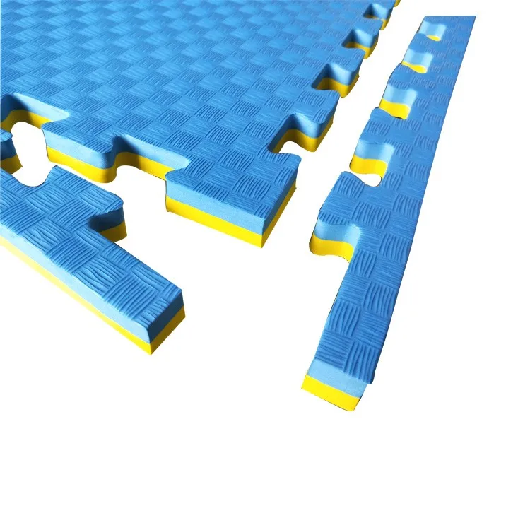

New design karate tatami mats eva foam material mini tatami mat 100*100cm puzzle with high quality floor, Red/blue, yellow/blue, black/grey or customzation