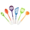 7 piece Hot Sell FDA Food grade Kitchen Utensil Colorful PP half Transparent Handle Tool Silicone kitchenware