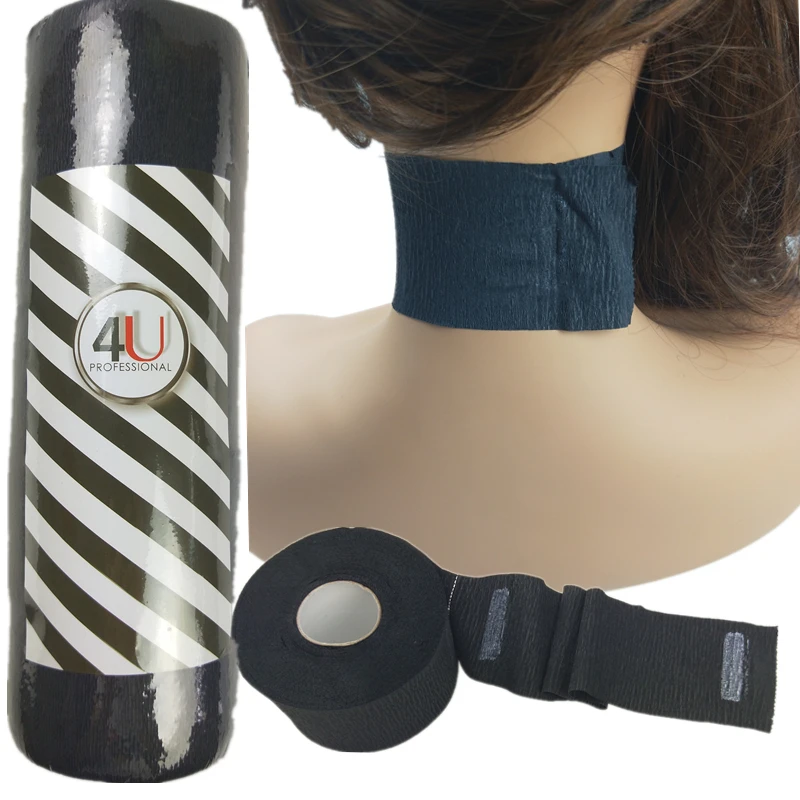 new design bamboo charcoal  black neck paper roll for Hairdressing salon barber