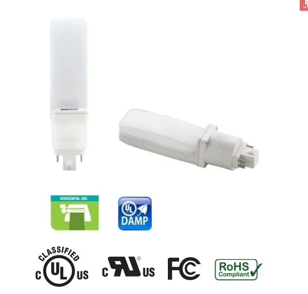 
TYPE A+B UL listed Horizontal LED PL Lamp 12w G24Q base driven by AC120-277V or CFL ballast suitable for 6