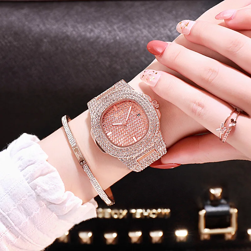 

2019 Chinese Shenzhen wholesale fashion diamond band private label watch manufacturers square shape lady watches, 3 colours