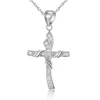 POLIVA Top Fashion Design Jewelry 925 Sterling Silver Pave Diamond Casting White Stone Cross Pendant