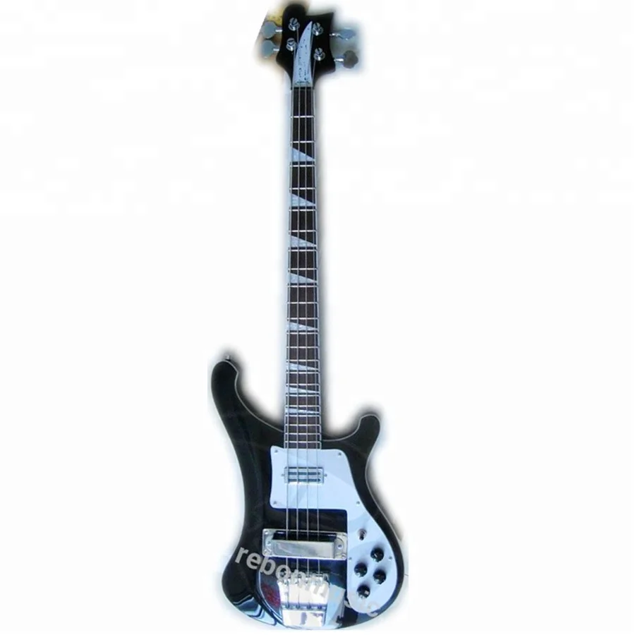 

Weifang Rebon 4 string black colour Ricken electric bass guitar