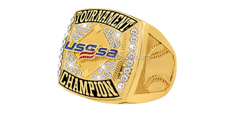 Custom deluxe USSA baseball championship rings
