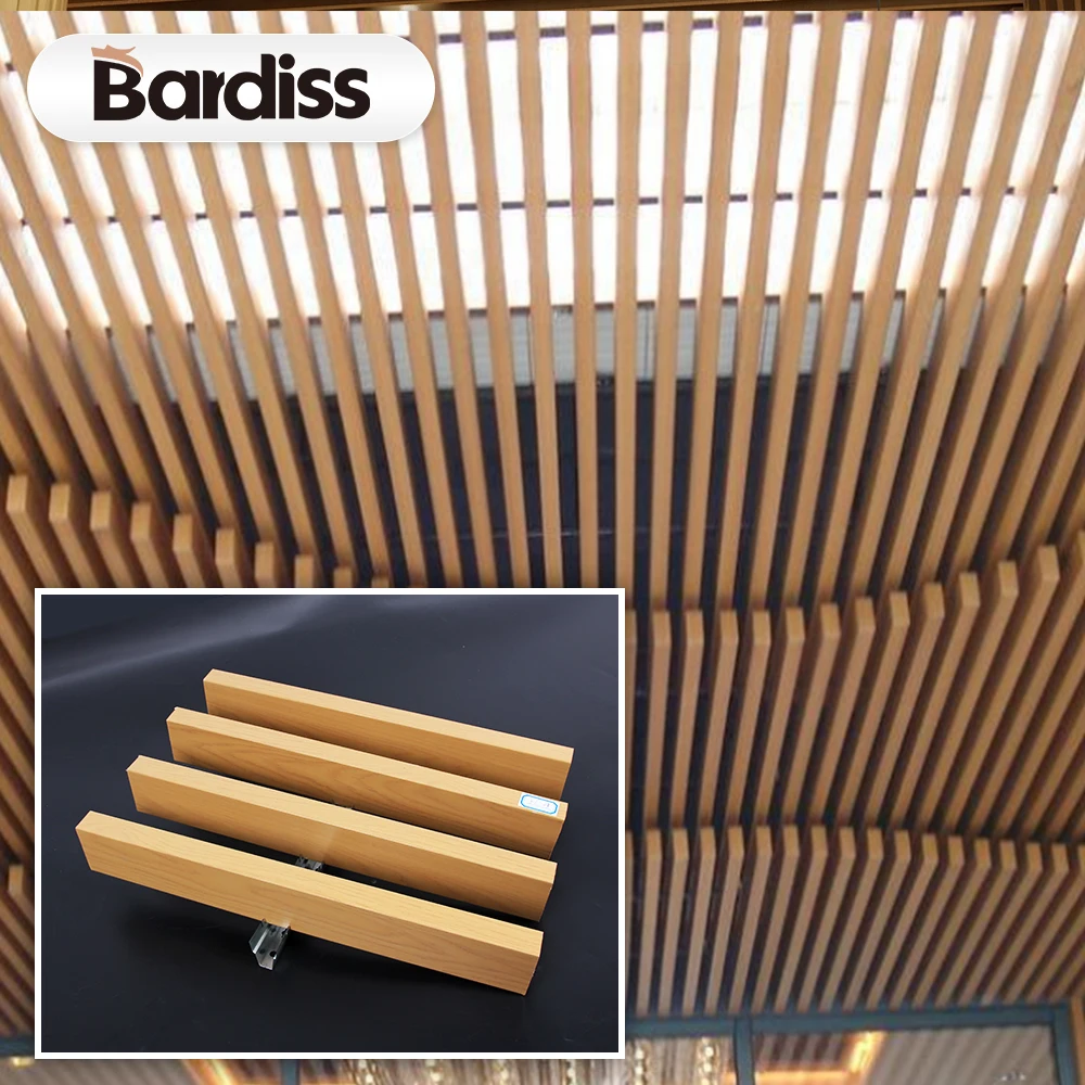 Restaurant U Shape Tube Suspended Ceiling Wood Grain Aluminum Square Baffle Ceiling Buy Aluminum Ceiling Ceiling Tiles Suspended Ceiling Product On