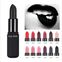 

Kiss Bear 12 Color Matte Lipstick Long Lasting Moisturizing Waterproof Nude Nonstick Cup Lipstick Make Up Cosmetics