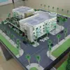 3d famous factory model design/miniature scale building model making