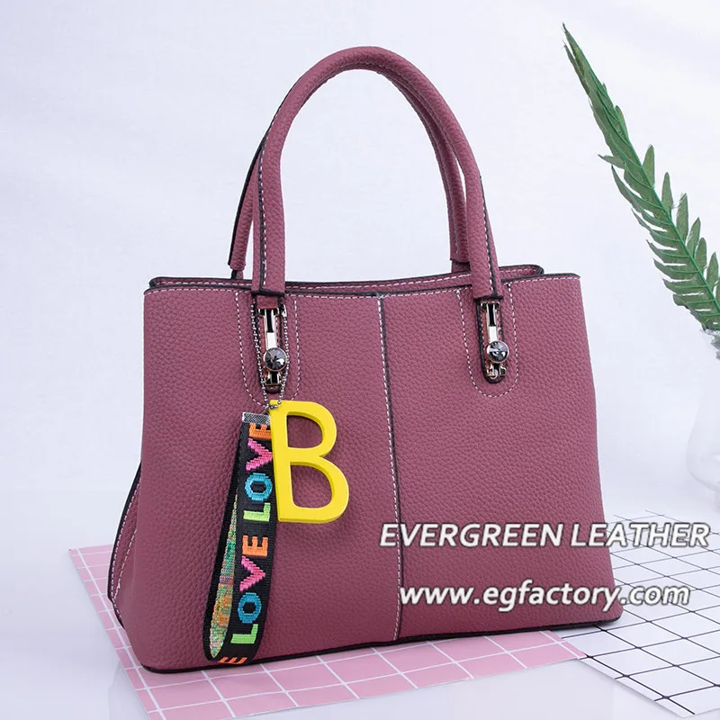 2018 New fashion lady high quality PU handbag with a accessory handbag SH534