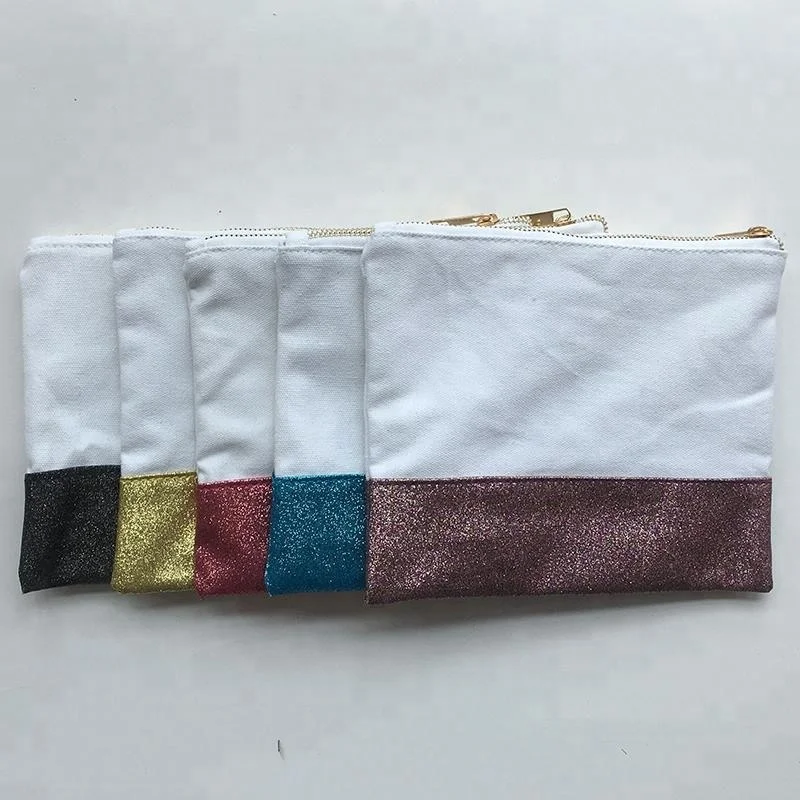 

Makeup canvas glitter cosmetic bag cosmetic bag cotton toiletry bag canvas, White or natural/beige/black/pink/grey, any custom pantone