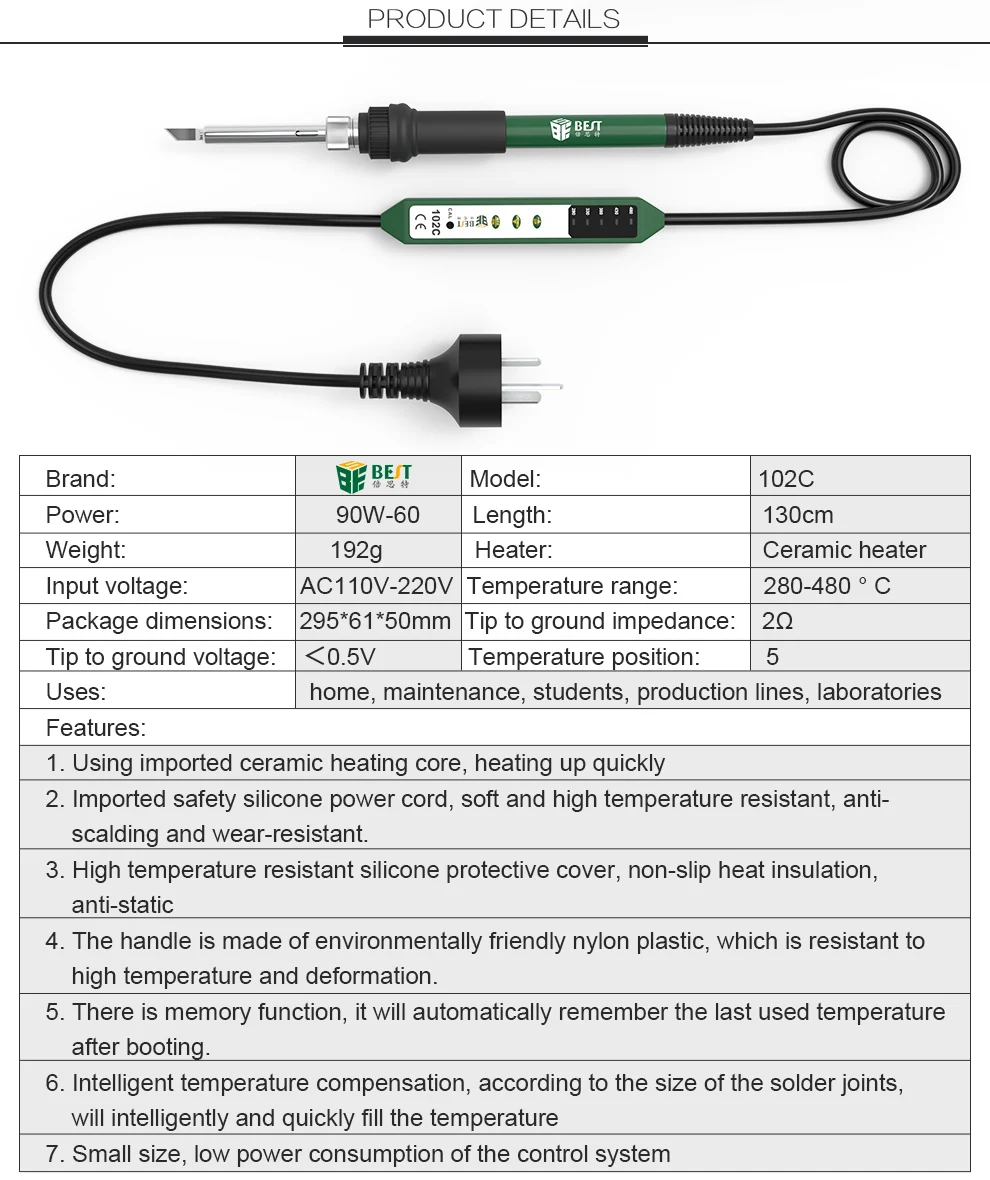 Different Soldering Iron Tips Changeable 60w Electric Soldering Irons