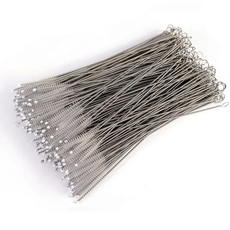 

Chinese Factory Price Stainless Steel 5cm Head Different Length Straw Cleaning Brush, Silver