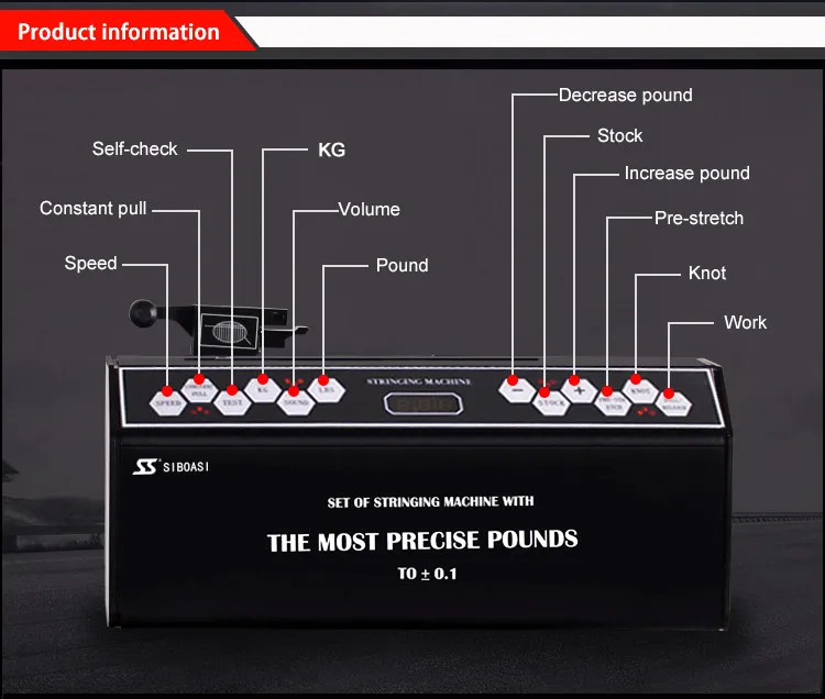 Precise tennis badminton racket stringing machine computer head motor S8198
