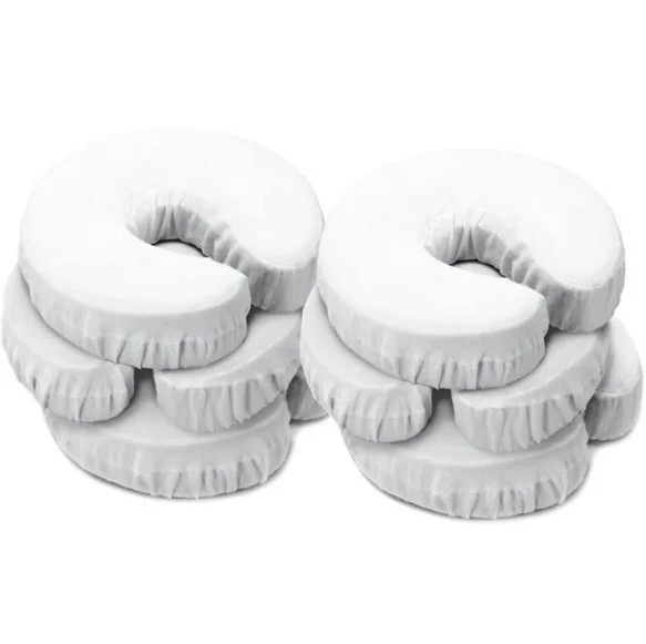 

100% Microfiber Washable Face Rest Head Cradle Cover For Spa, White