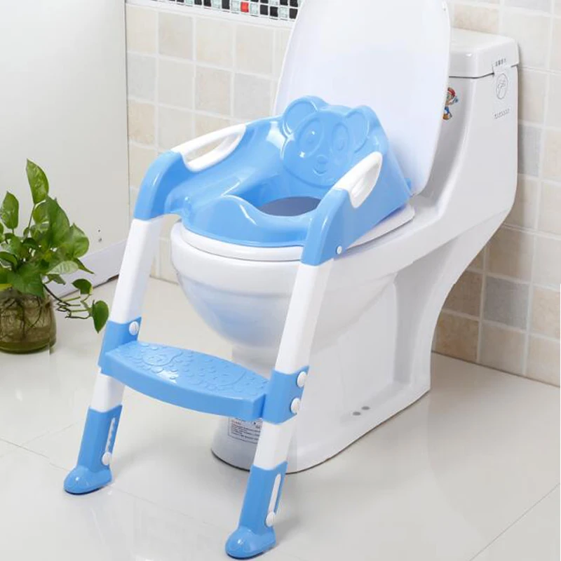 Toddlers Adjustable Height Feet Step and Baby Potty Seat Ladder Kids Folding Potties Children Toilet Training stand step