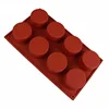 8-Cavity Round Cylinder silicone mold for Handmade Soap, Cupcake, Bread, Loaf, Muffin, Brownie, Cornbread, Cheesecake, Pudding