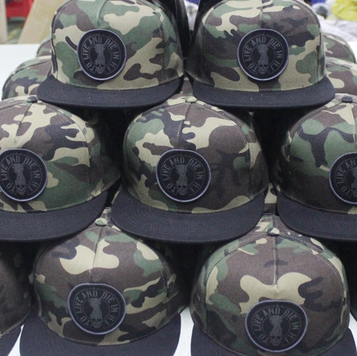 digital camo flat bill hat