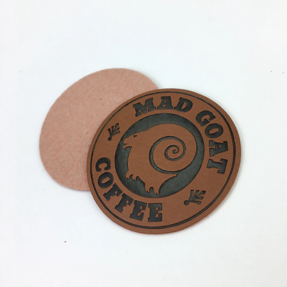 

custom design fashion popular unique design logo leather patch for clothing