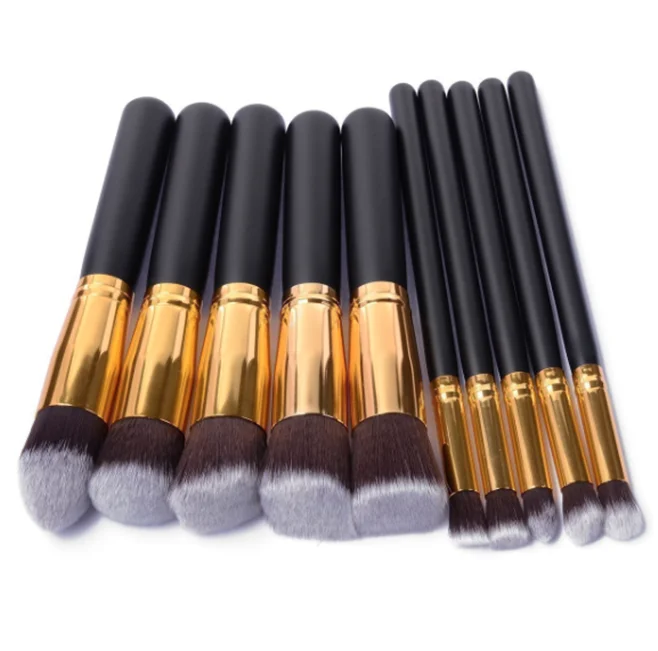 

Best selling products high quality private label cosmetic makeup brushes 10 pcs professional makeup brush set, Customized color
