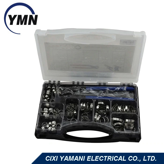
Factory Price 304 Stainless steel Single Ear Stepless Clamp Kit 