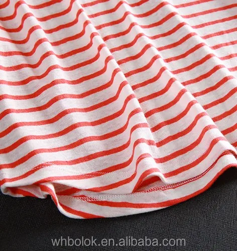 Customized Lady T Shirt Linen Cotton Summer Cool Short Sleeve Striped T ...