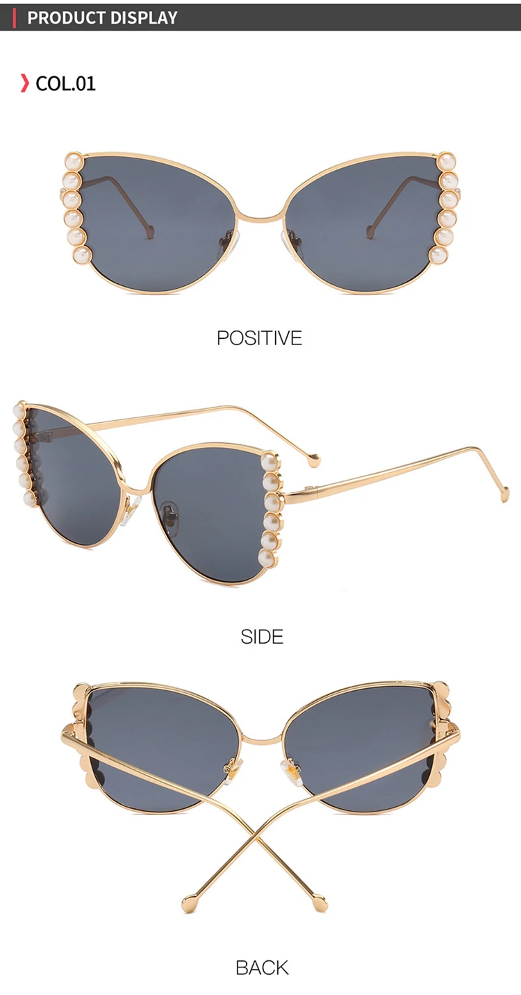 12135 Superhot Eyewear Pearl Butterfly Sun Glasses 2019 Fashion Women ...