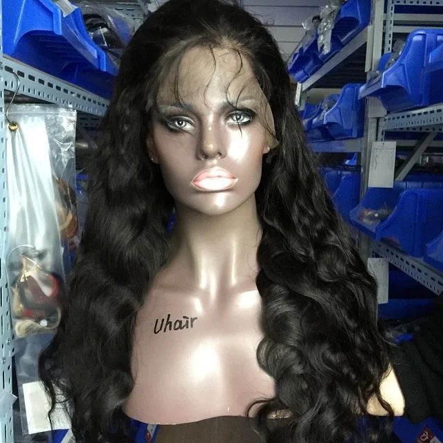 

Ready To Ship Full Cuticles Aligned Body Wave Full Lace Wig, Natural black